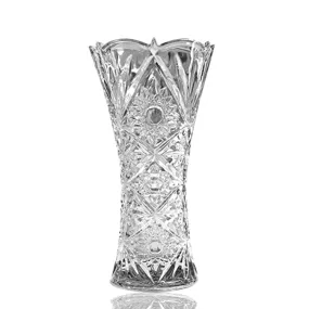 1 Pieces Glass Flower Vase,10 Inch Very Long Flower Vases for Home Decor Centerpieces, Modern Clear Rose Vase, Heavy Duty big size Crystal Tall Cylinder Flared Vase for Home, Wedding, Living Room, Office,cafe