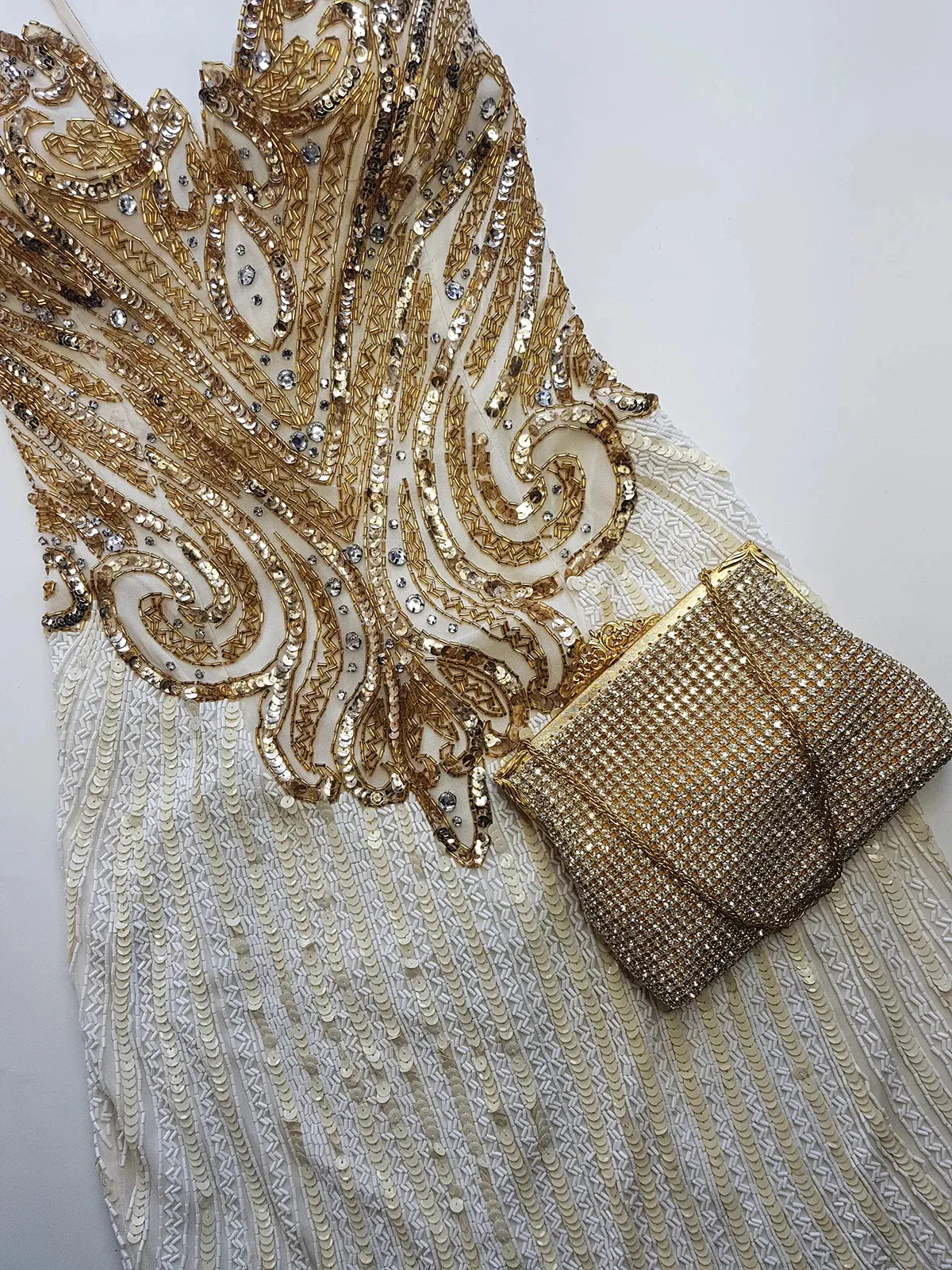 1950s Vintage Designer Crystal Bag - Ultra Rare Piece - Bridal & Wedding Quality - Ornate & Spectacular