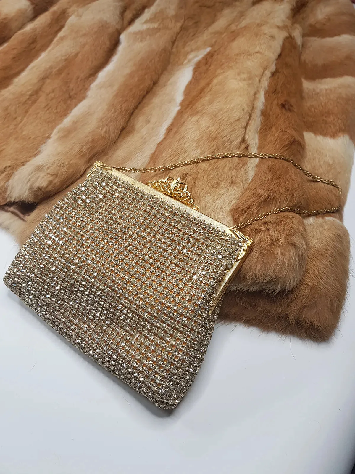 1950s Vintage Designer Crystal Bag - Ultra Rare Piece - Bridal & Wedding Quality - Ornate & Spectacular