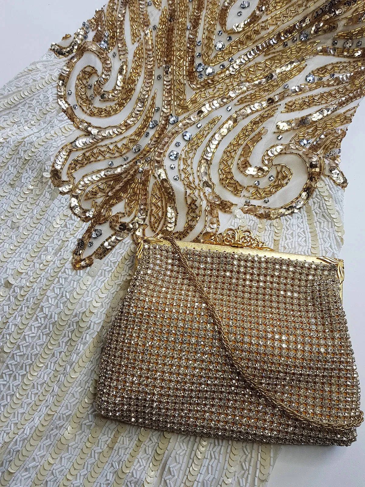 1950s Vintage Designer Crystal Bag - Ultra Rare Piece - Bridal & Wedding Quality - Ornate & Spectacular