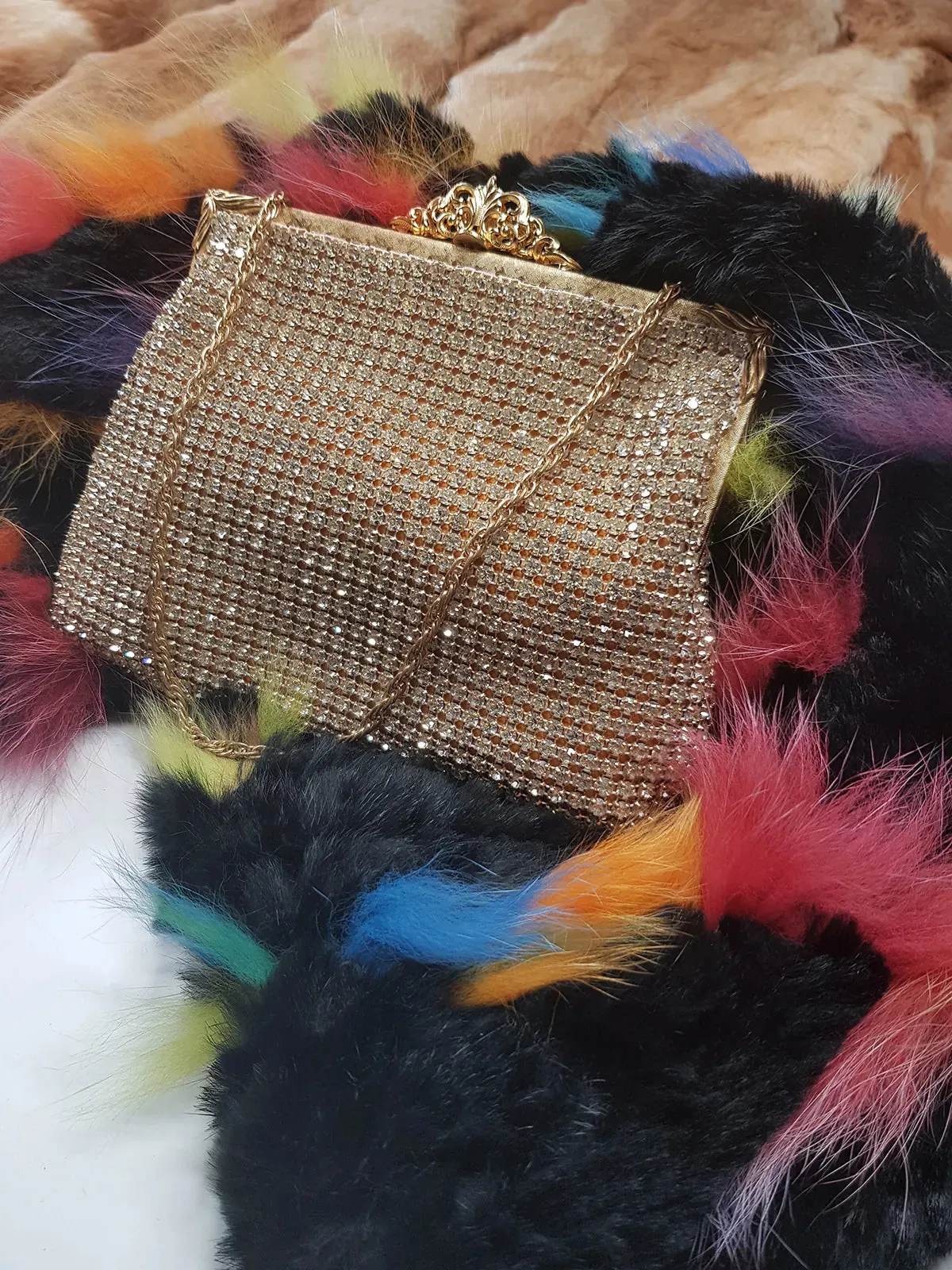 1950s Vintage Designer Crystal Bag - Ultra Rare Piece - Bridal & Wedding Quality - Ornate & Spectacular