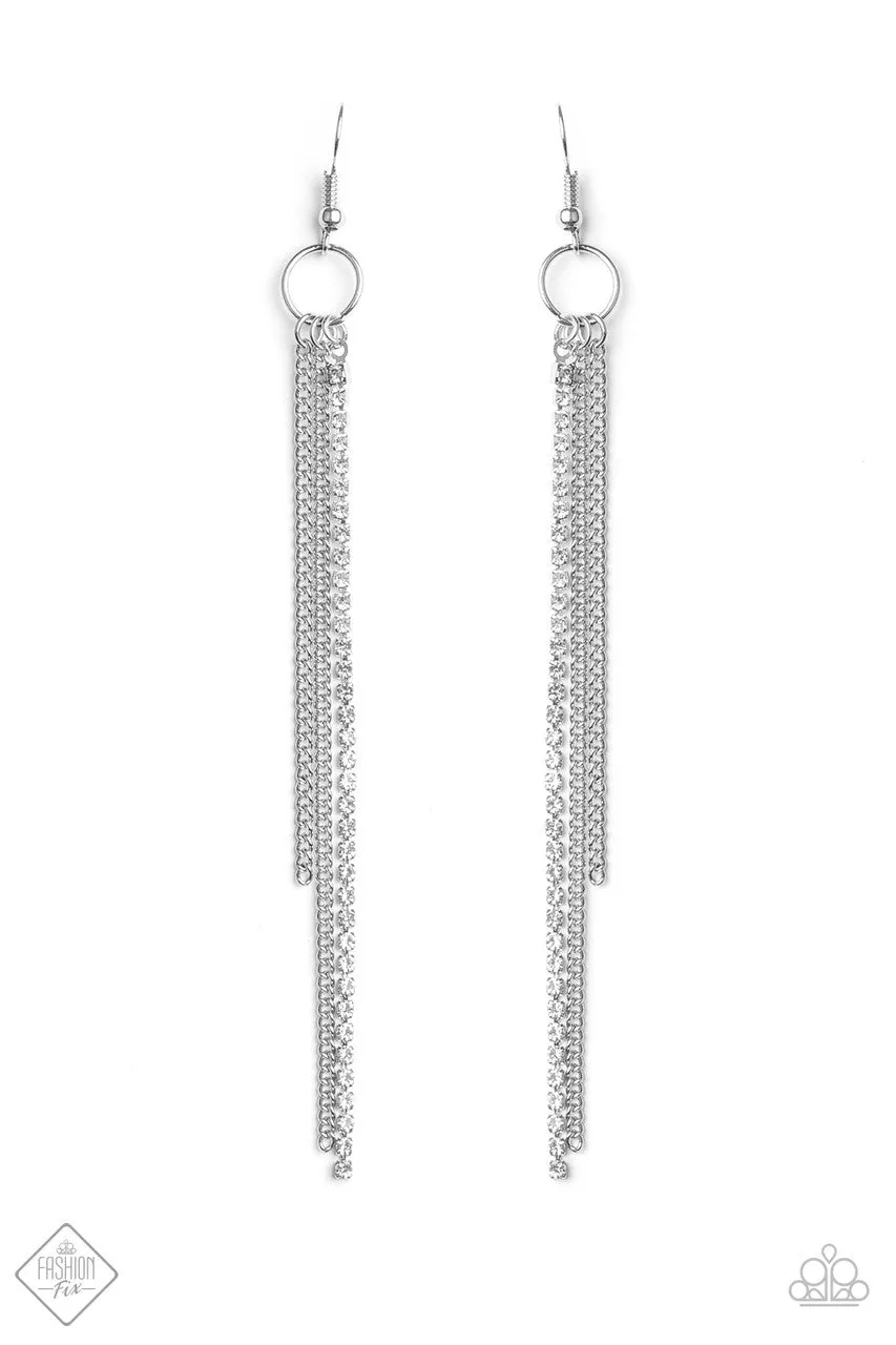 7 Days a SLEEK White Paparazzi Earrings