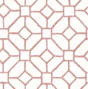 Addis Coral Trellis Wallpaper