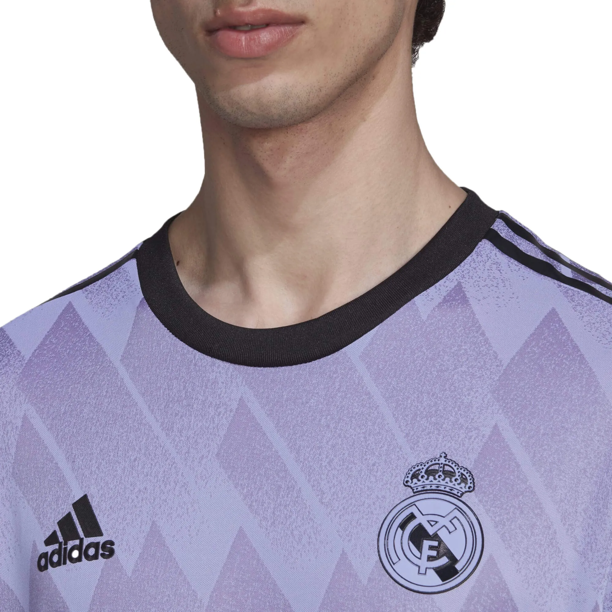 adidas Men's Real Madrid 2022/23 Authentic Away Jersey Light Purple/Purple