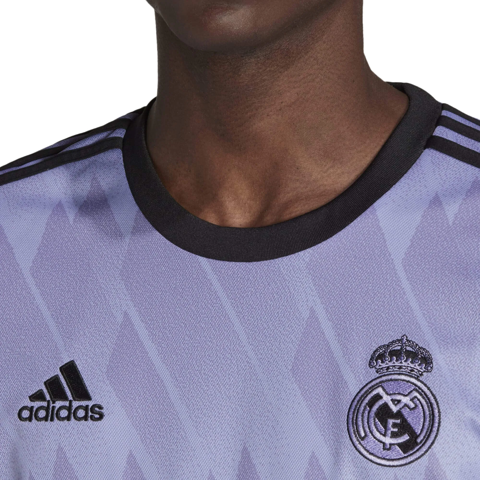 adidas Men's Real Madrid 2022/23 Away Jersey Light Purple/Black