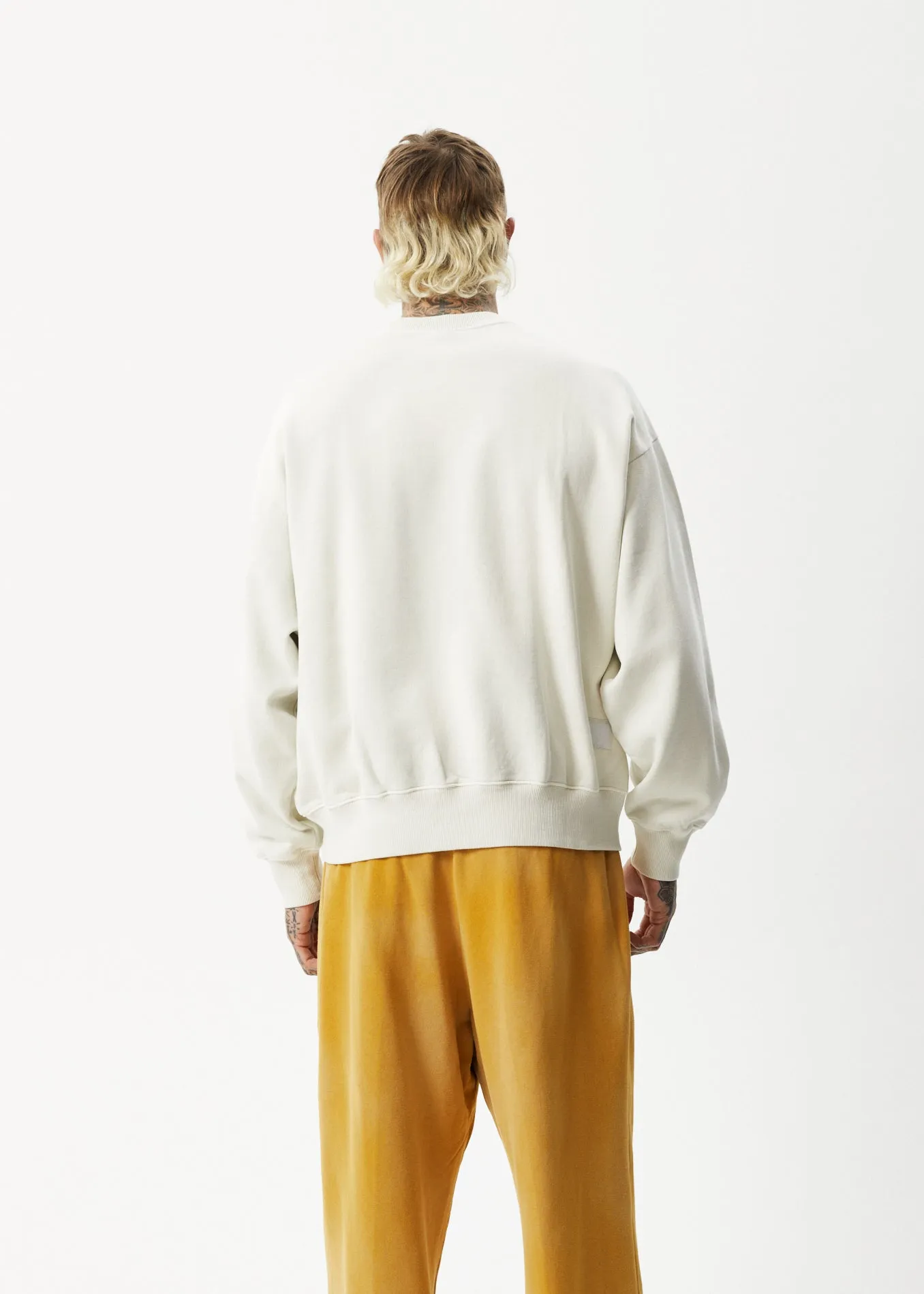 AFENDS Unlimited - Crew Neck Jumper - Worn White