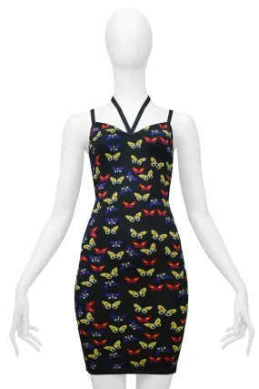 ALAIA ICONIC BUTTERFLY PRINT KNIT DRESS 1991