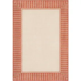 Alfresco Rug in Burnt Orange & Cream