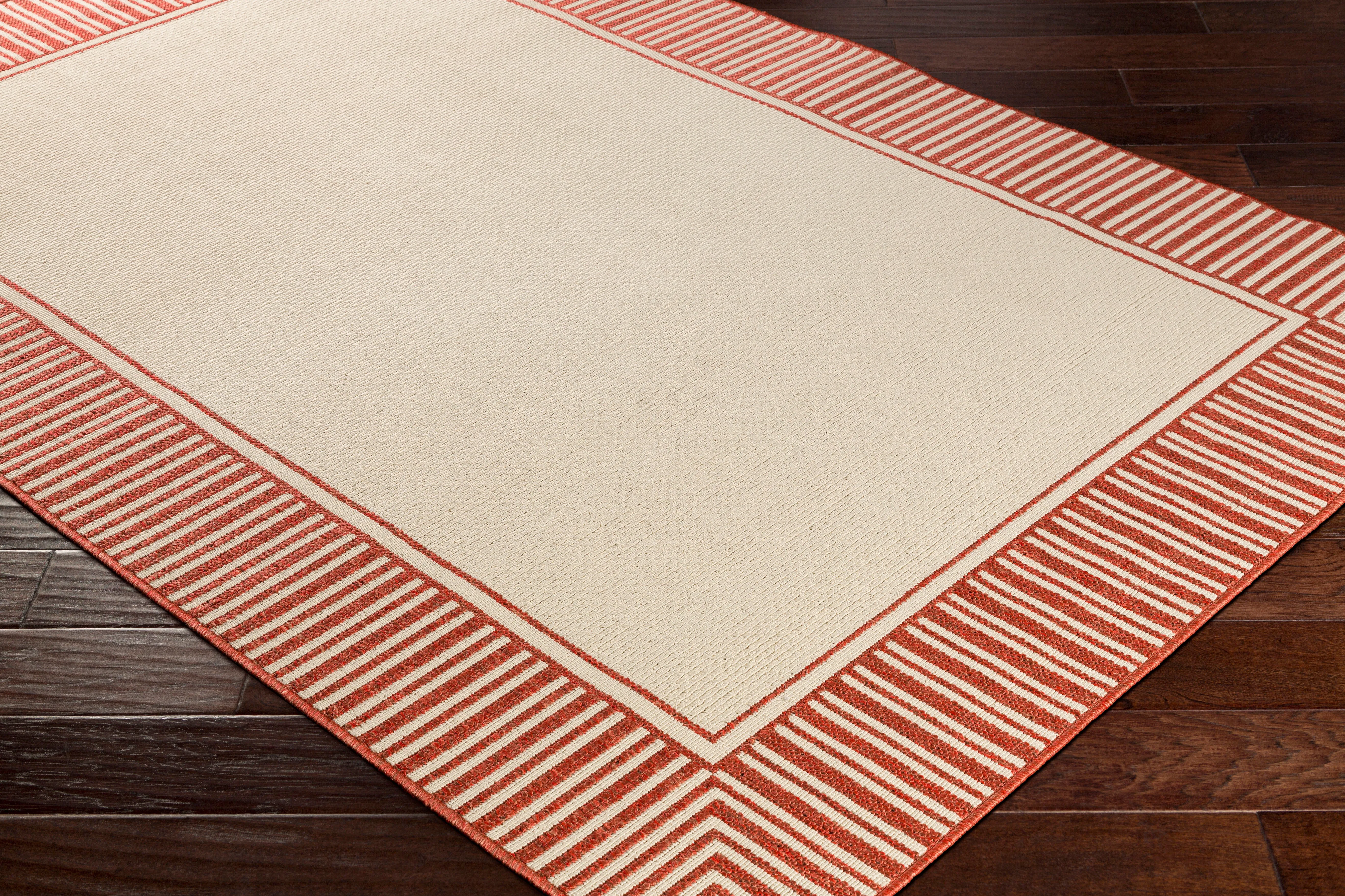 Alfresco Rug in Burnt Orange & Cream