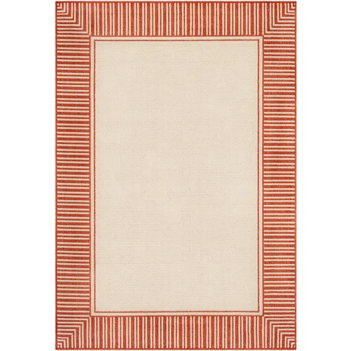 Alfresco Rug in Burnt Orange & Cream