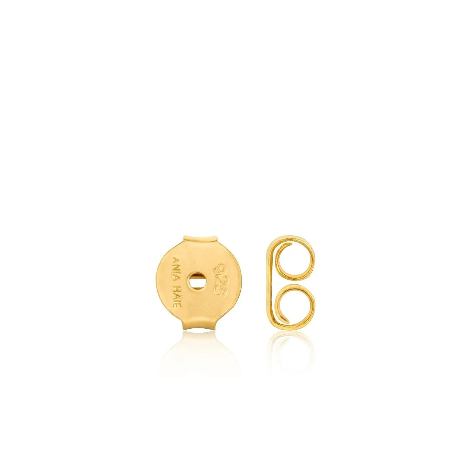 Ania Haie Sterling Silver & Gold Plated Optic White Enamel Disc Stud Earrings