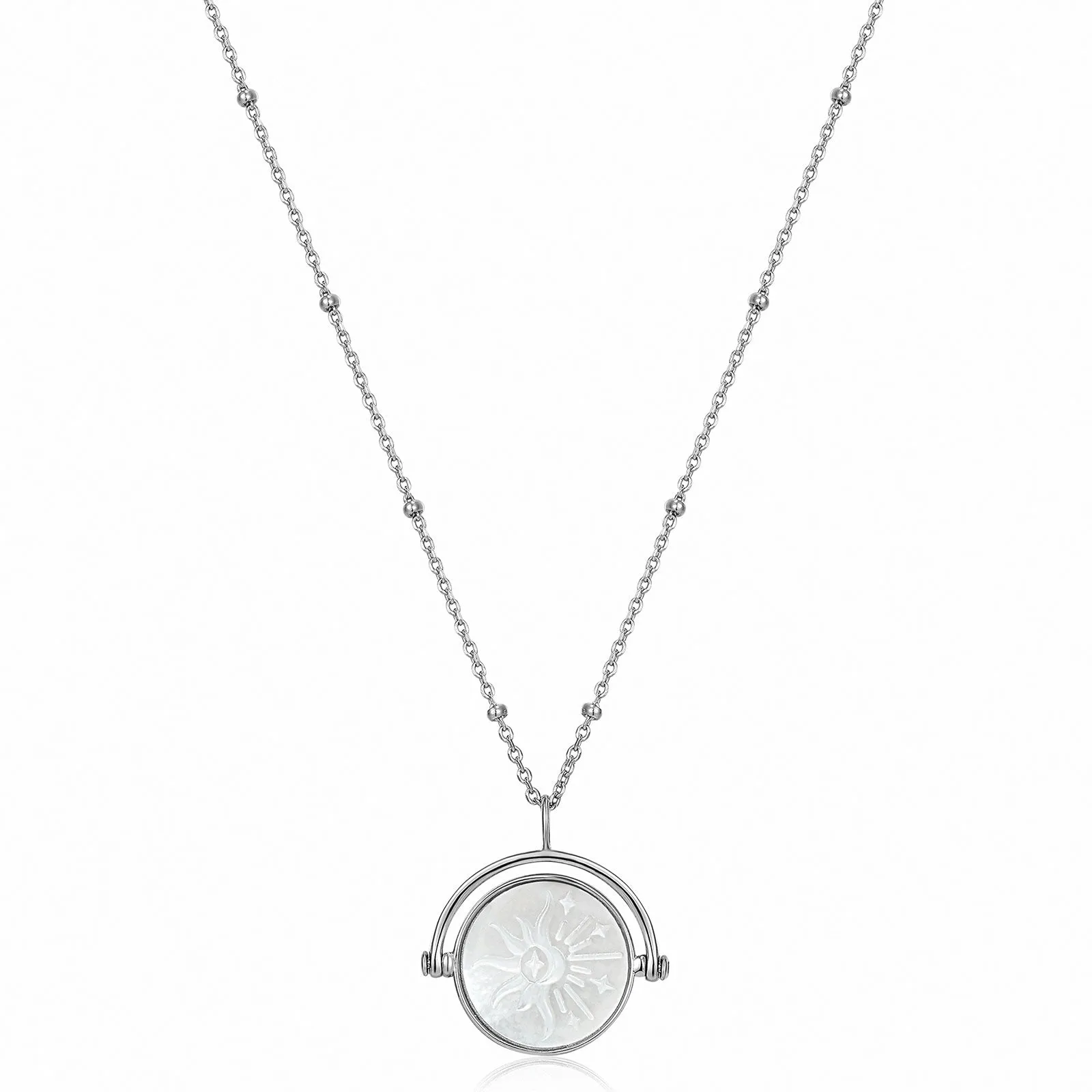 Ania Haie Sterling Silver Sunbeam Emblem Silver Necklace