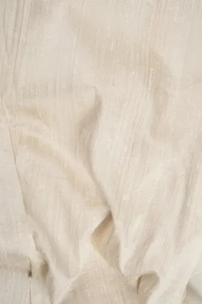 Antique White Dupioni Silk Fabric