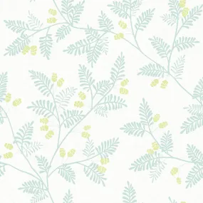 Ardell Seafoam Botanical Wallpaper from Georgia Collection