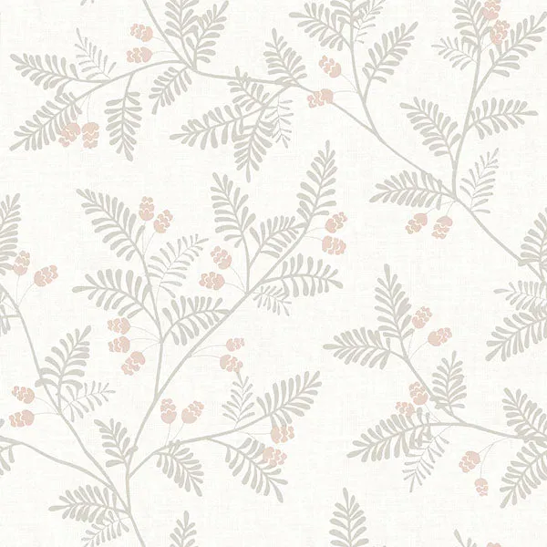 Ardell Taupe Botanical Wallpaper from Georgia Collection