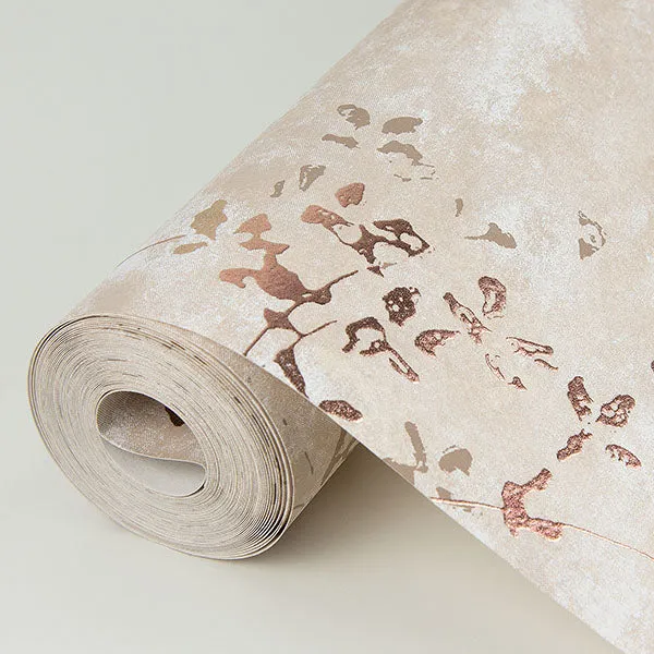 Arian Rose Gold Inkburst Wallpaper from the Lustre Collection