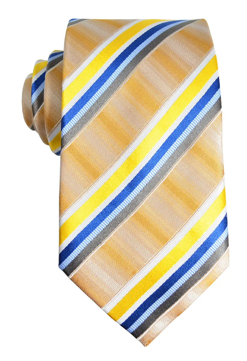 Artisan Gold Silk Necktie Set by Paul Malone