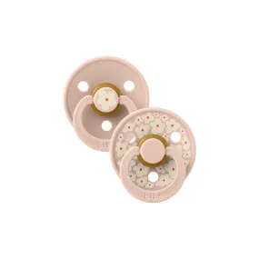 BIBS Studio Latex Pacifier - 2 Pack  - Blush Mix - Jasmine