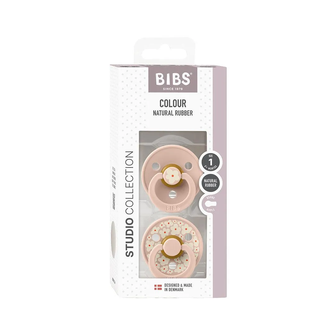 BIBS Studio Latex Pacifier - 2 Pack  - Blush Mix - Jasmine