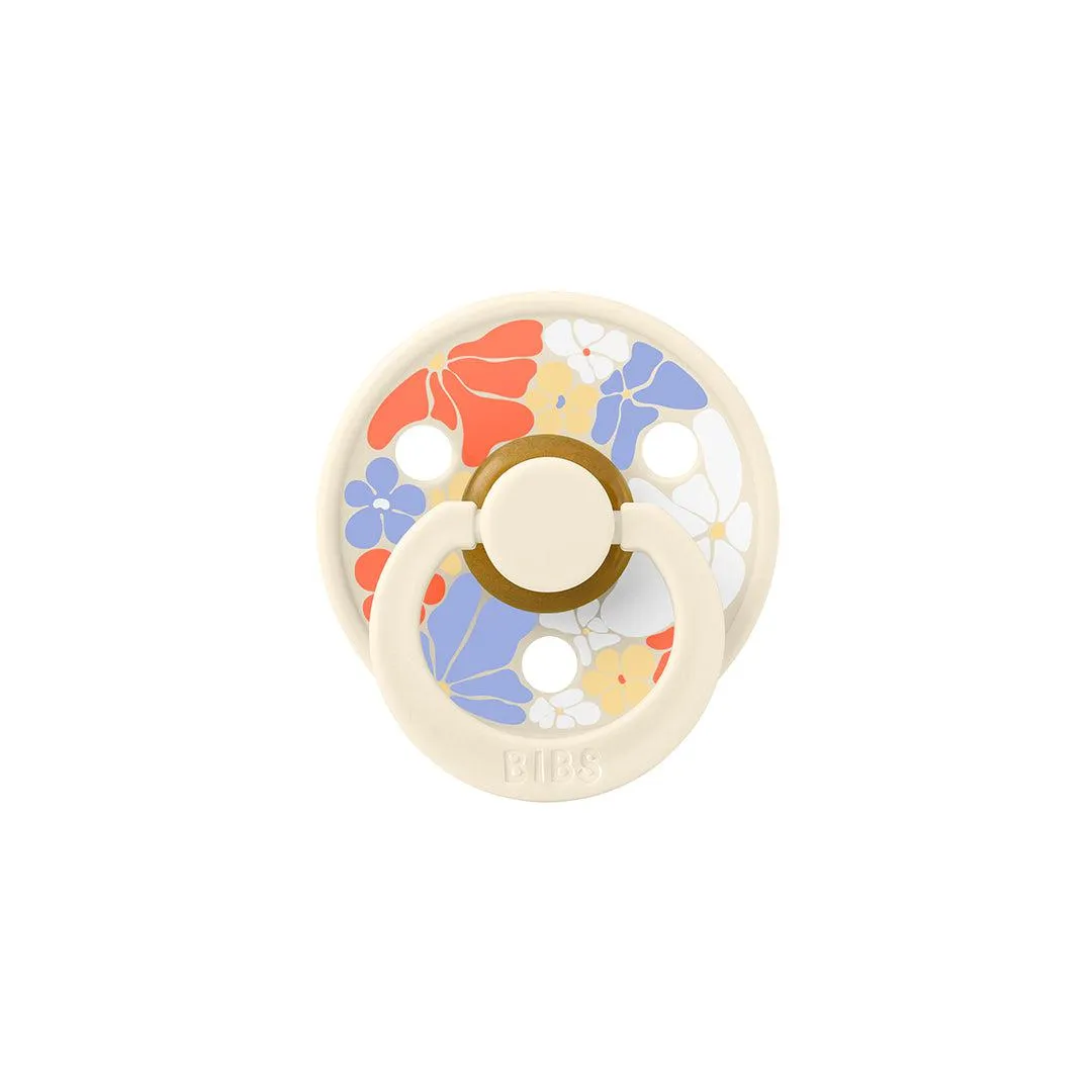 BIBS Studio Latex Pacifier - 2 Pack  - Ivory Mix - Morning Bloom