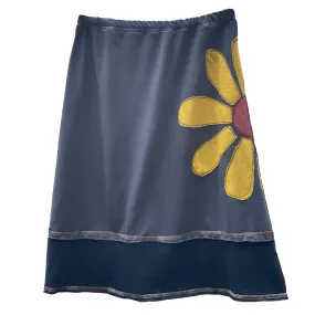 Big Flower Layered Skirt-Gold Flower