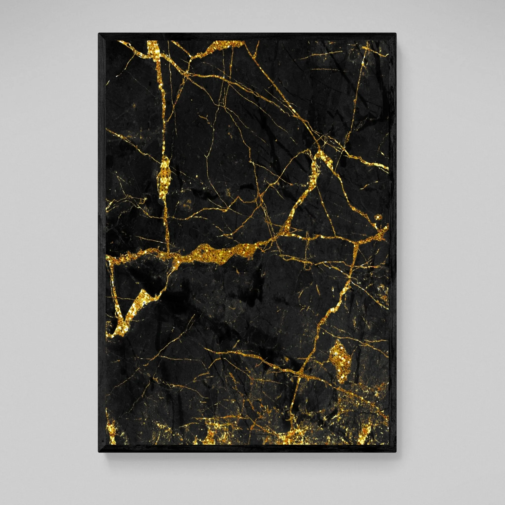 Black and Gold Marble Wall Art