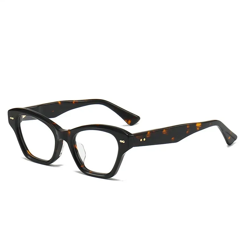 Black Mask Unisex Full Rim Cat Eye Acetate Eyeglasses 42135