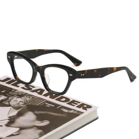 Black Mask Unisex Full Rim Cat Eye Acetate Eyeglasses 42135