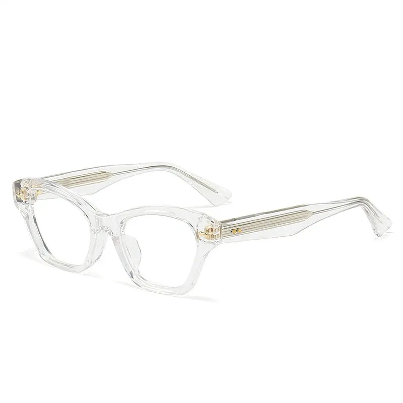 Black Mask Unisex Full Rim Cat Eye Acetate Eyeglasses 42135