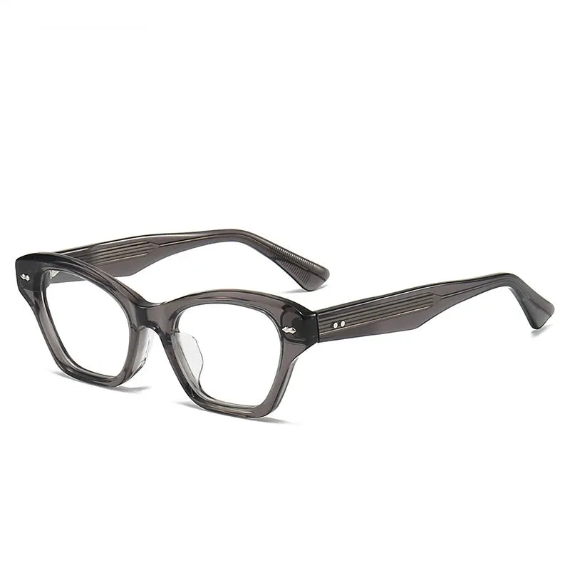 Black Mask Unisex Full Rim Cat Eye Acetate Eyeglasses 42135