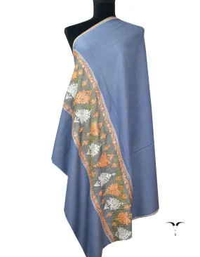 Blue Coloured Pashmina Shawl With Tilla 5831