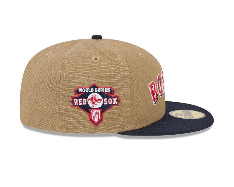 Boston Red Sox Canvas Tan 59FIFTY Fitted