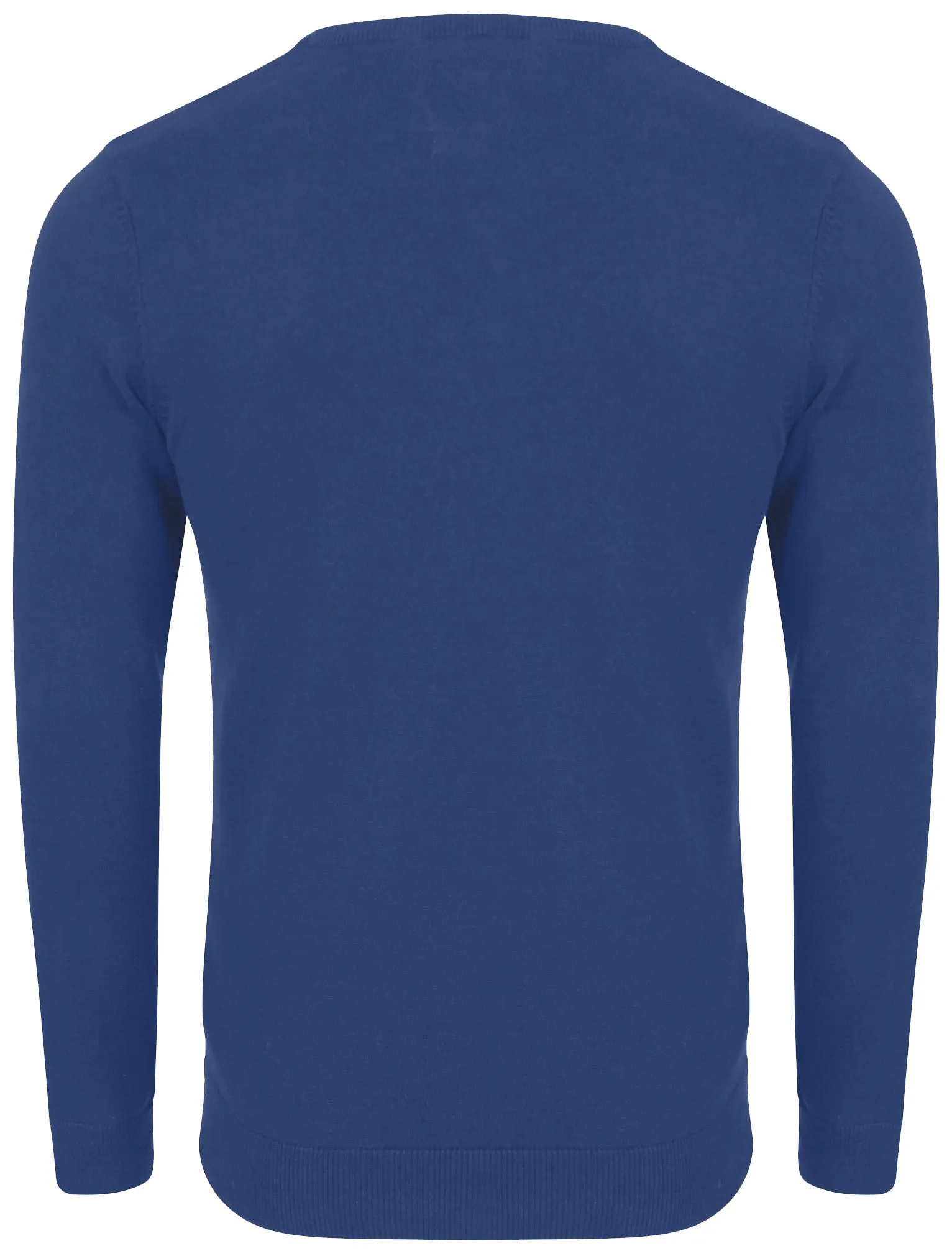 Bronze V-Neck Melange Jumper In Blue - Kensington Eastside