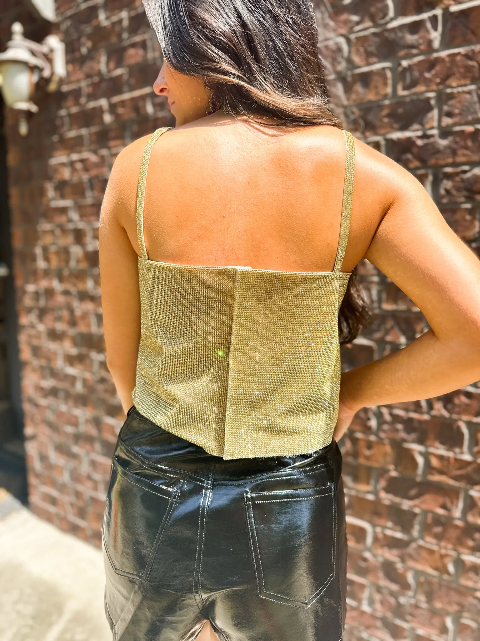 BuddyLove Shine On Bandeau Top - Gold