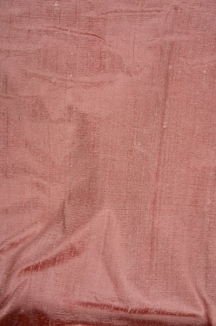 Burnt Coral Dupioni Silk Fabric