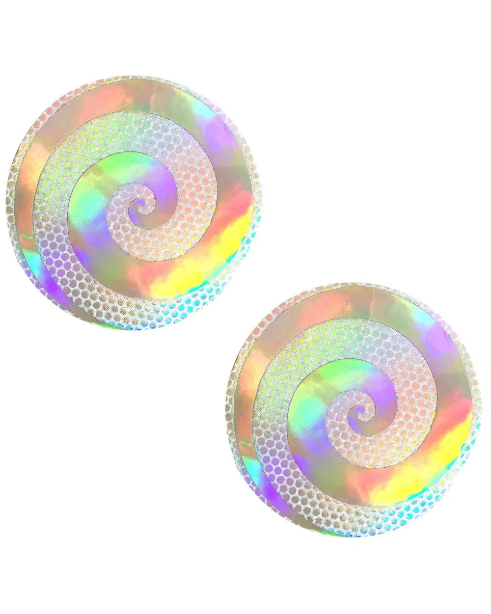 Care Bear Stare Holographic Spiral Nipple Pasties