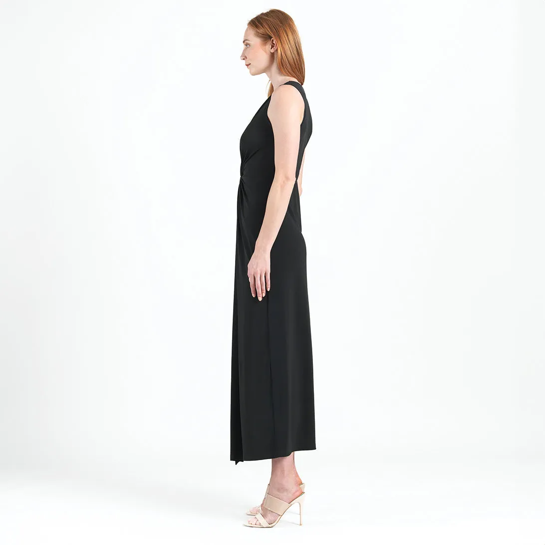 Center Slit Maxi Dress - Black