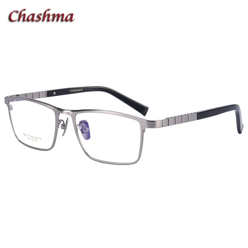 Chashma Ochki Men's Full Rim Square Titanium Eyeglasses 91067