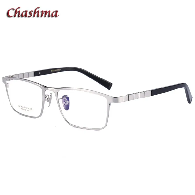 Chashma Ochki Men's Full Rim Square Titanium Eyeglasses 91067