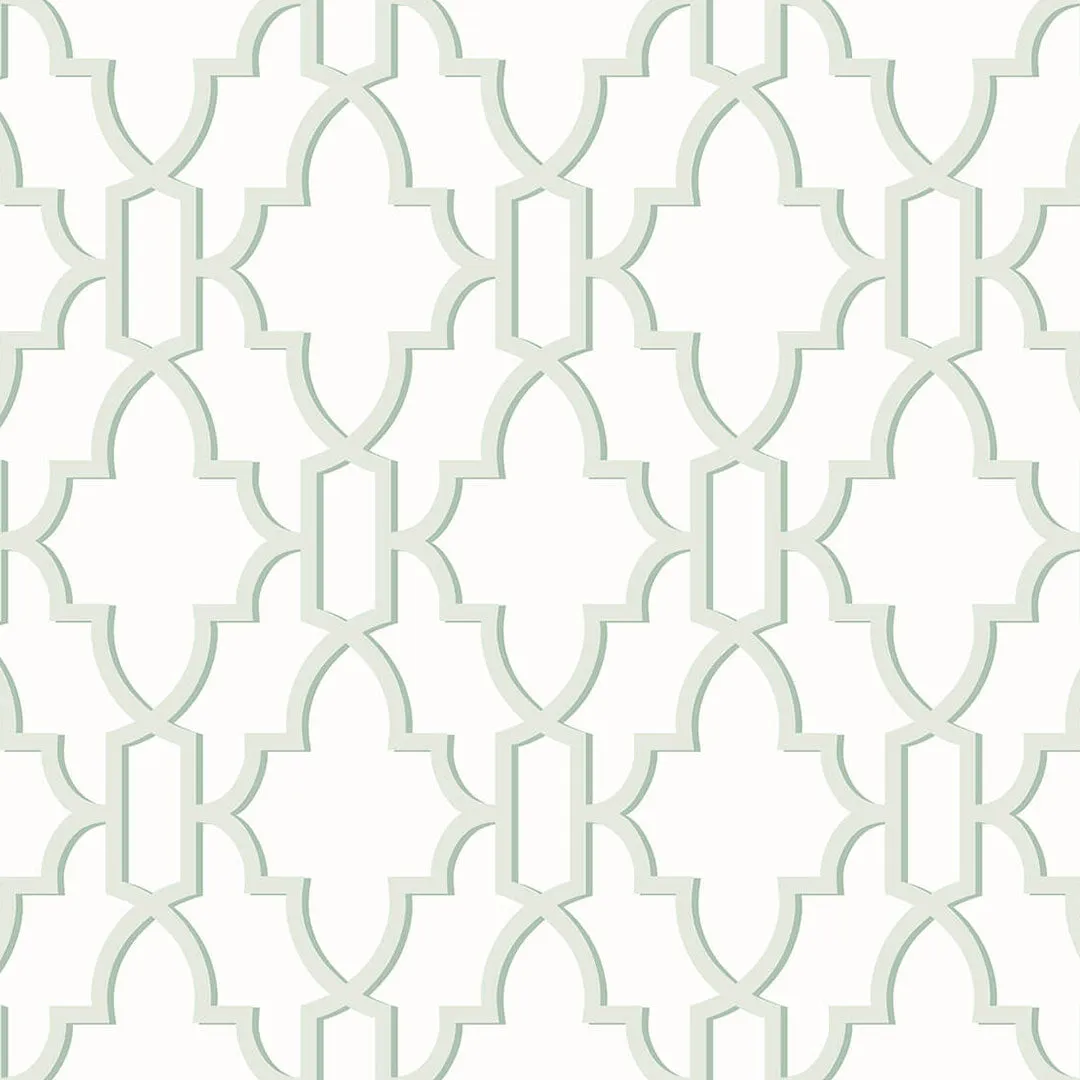 Coastal Lattice Peel-and-Stick Luxe Haven Wallpaper