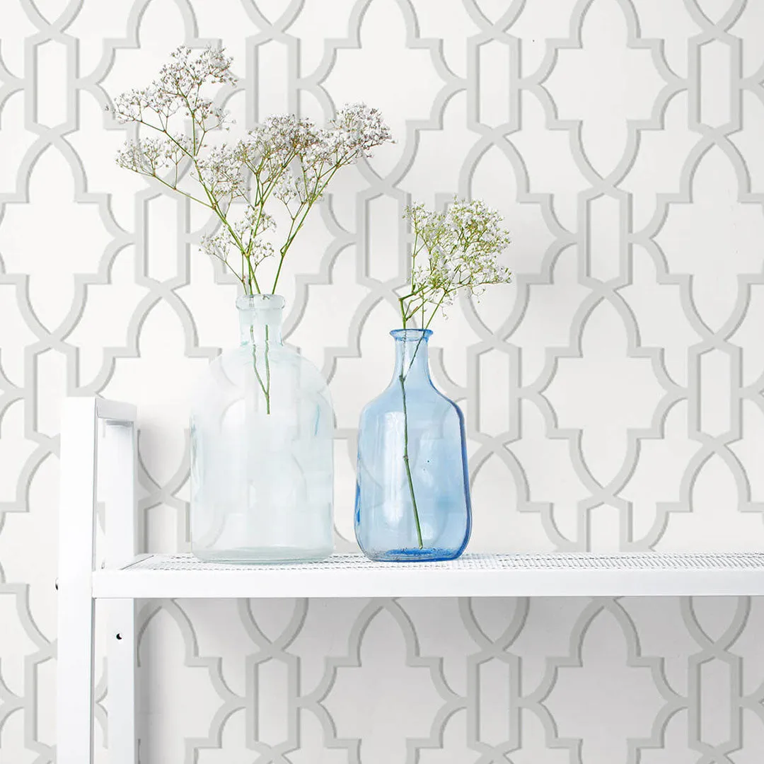 Coastal Lattice Peel-and-Stick Luxe Haven Wallpaper