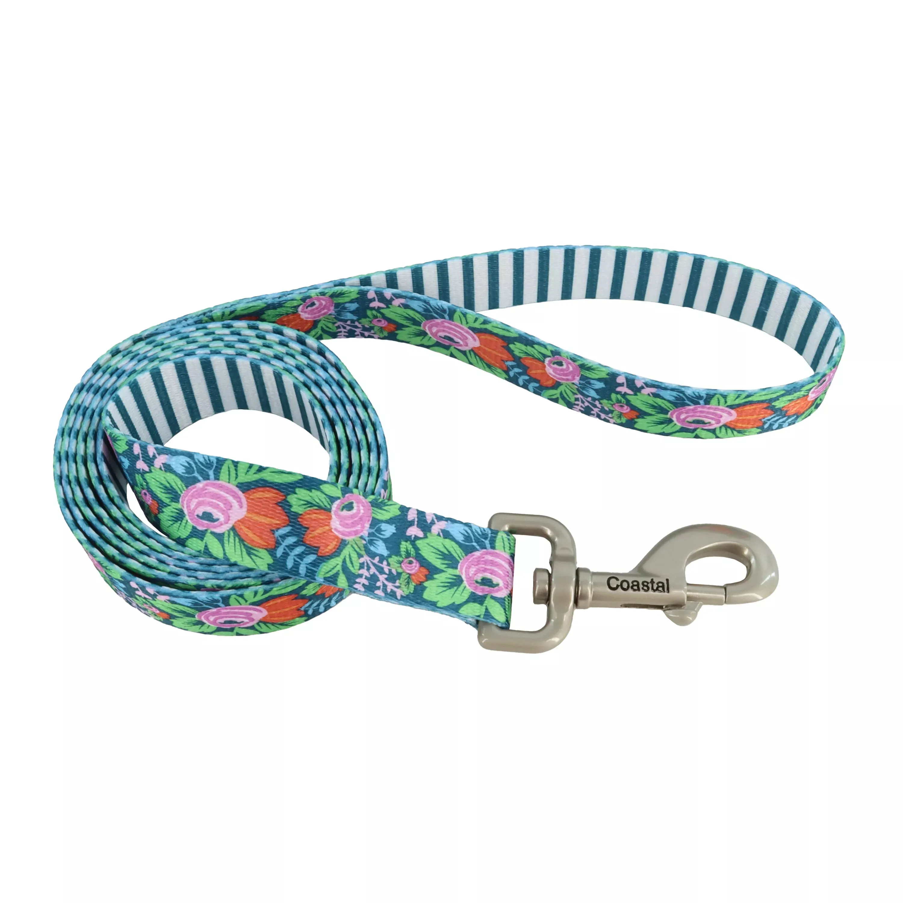 Coastal Pet Sublime Dog Leash (Medium/Large - 1" x 6' Sunflower with Green Argyle)