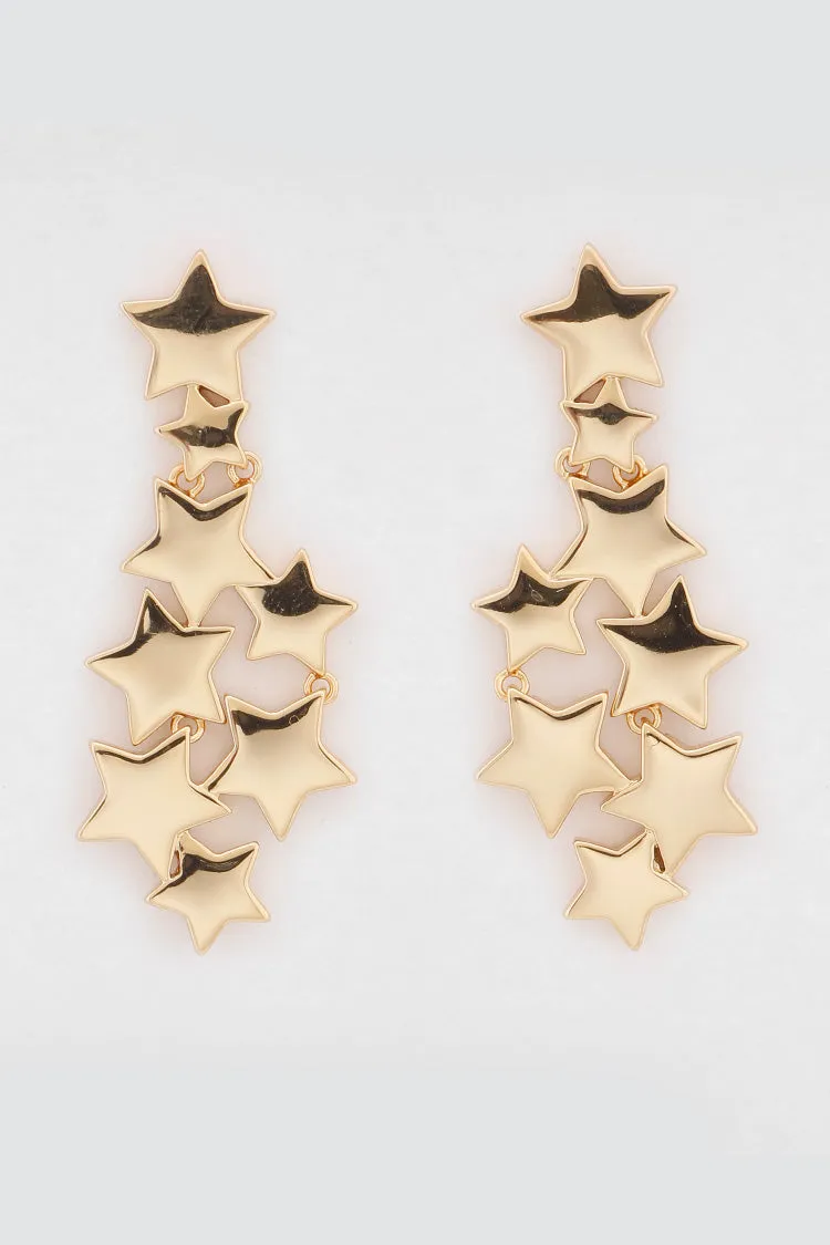 Constalation Star Earrings in Gold