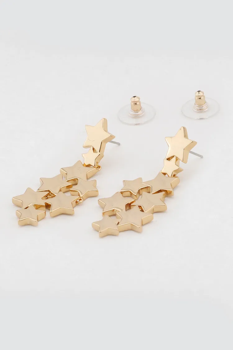 Constalation Star Earrings in Gold