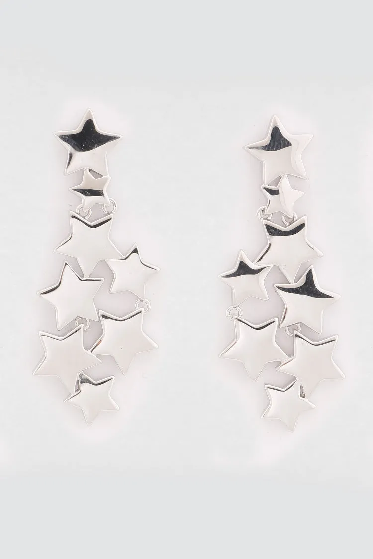 Constalation Star Earrings in Silver