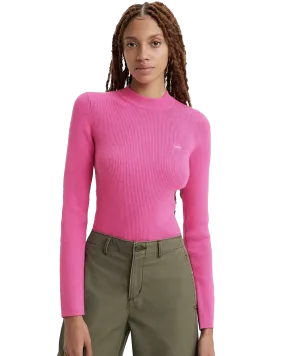 Crewneck Rib Jumper in Rose Violet