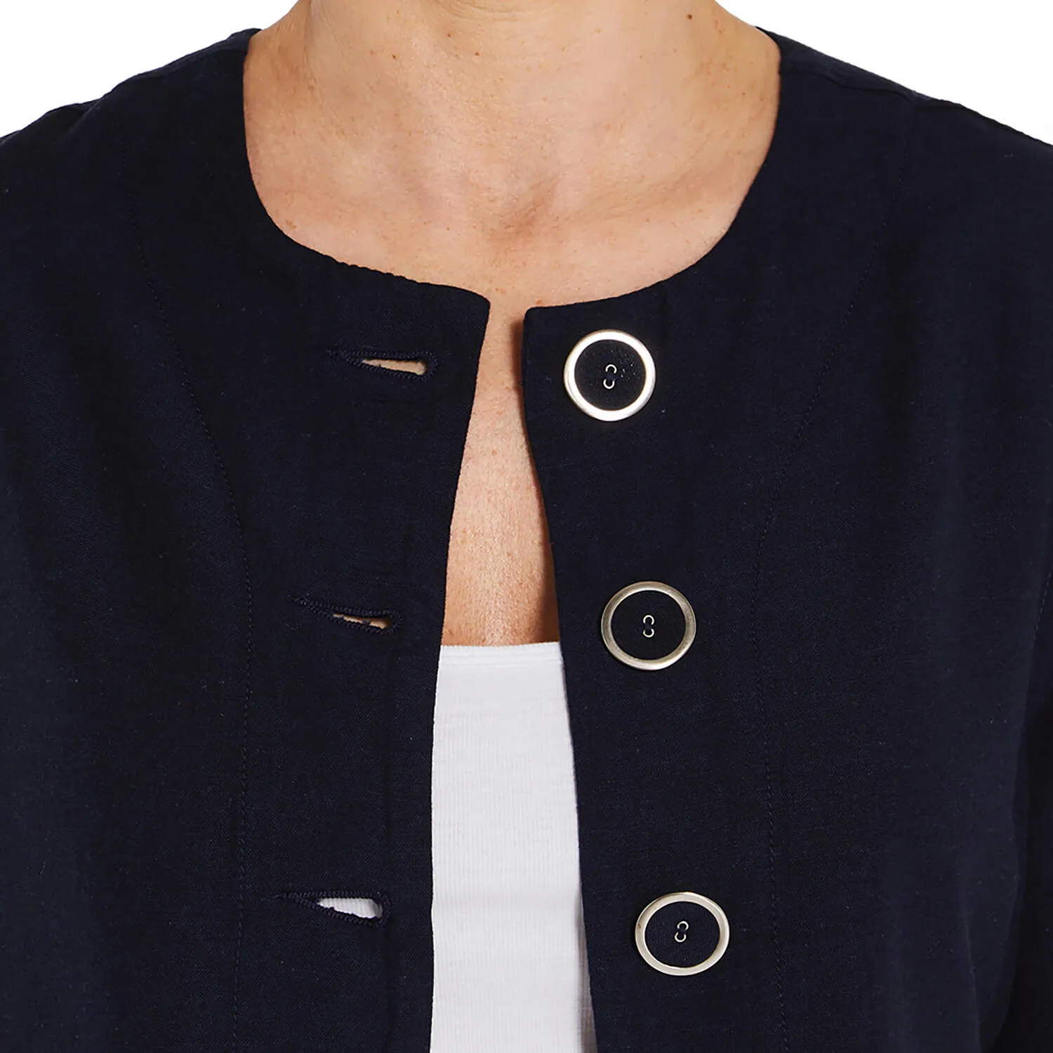 Crop Jacket - Navy