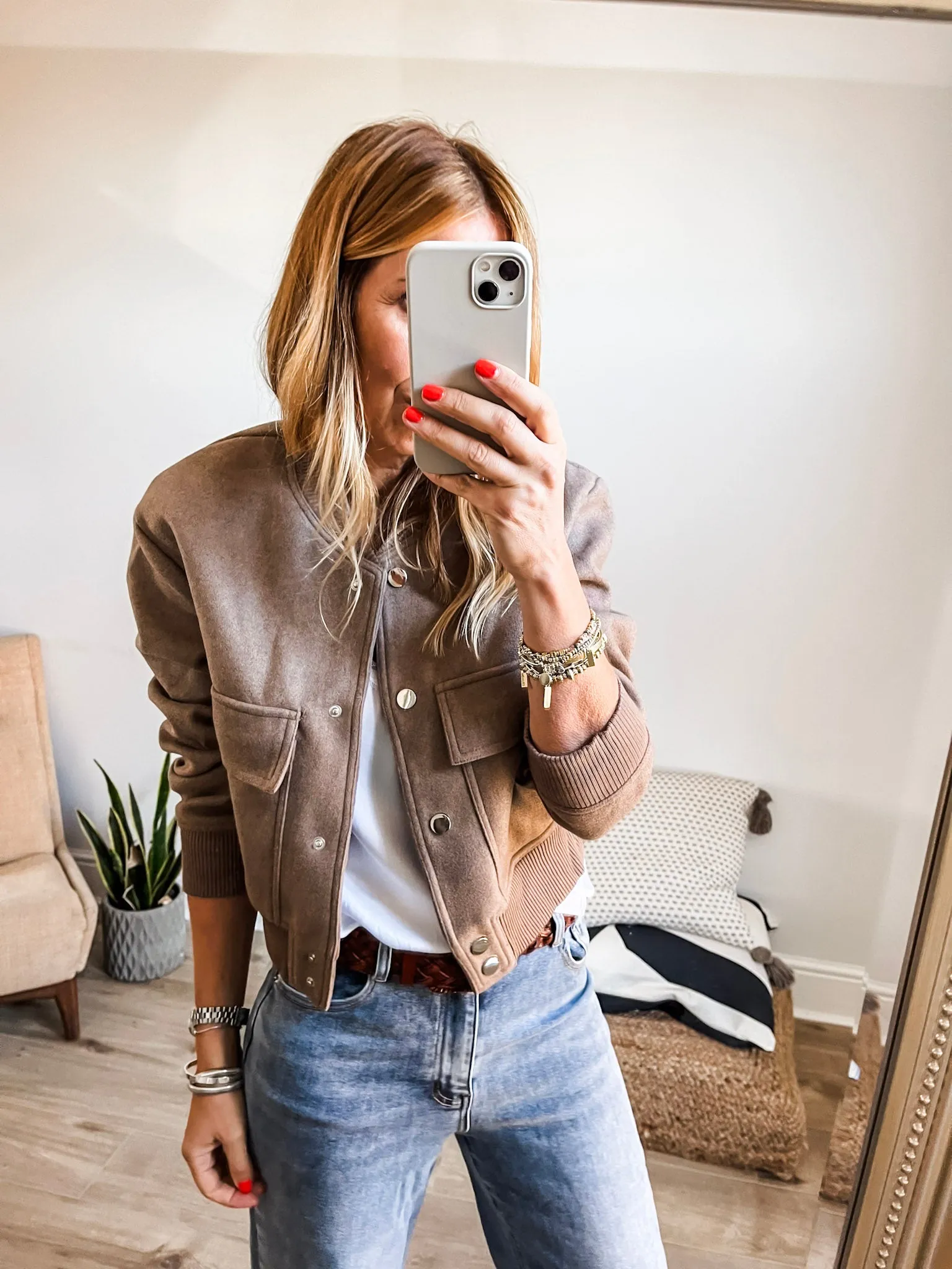 Cropped Bomber Jacket