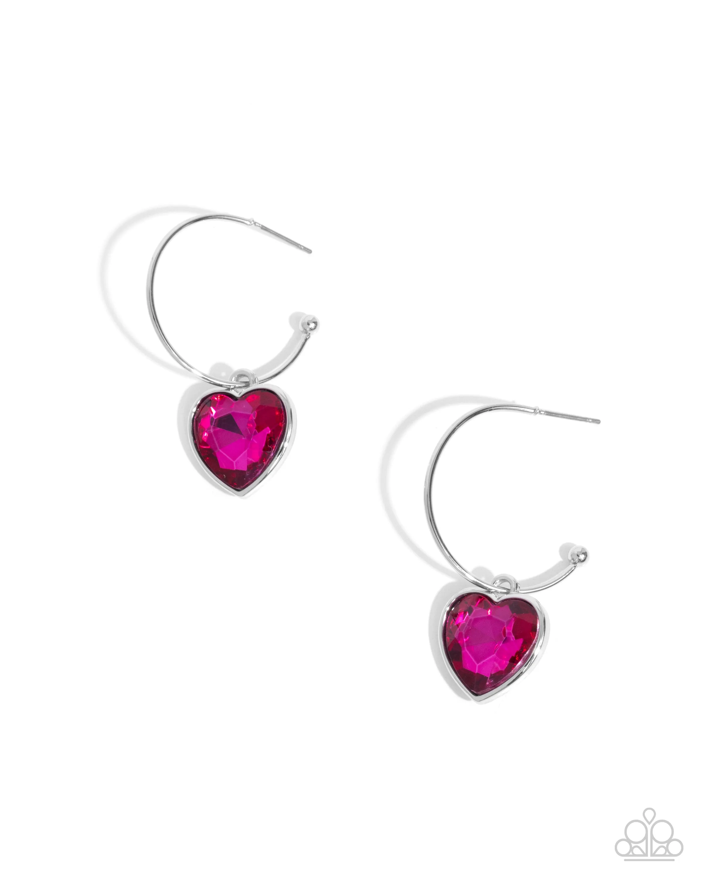 Diamond of the Night - Pink Earrings - Paparazzi Accessories