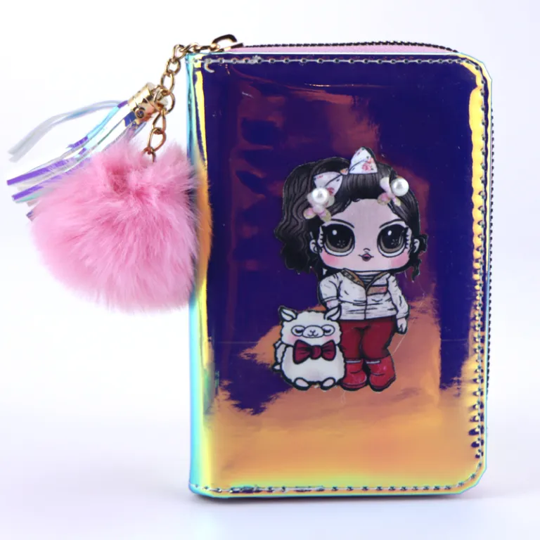 Doll LED Wallets Rainbow Fluff Holographic Girls Shoulder Bag